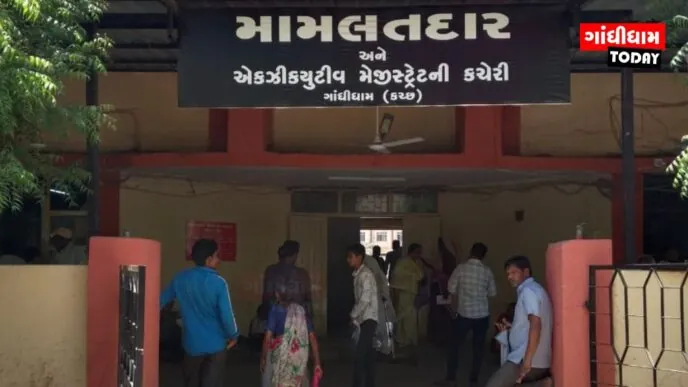 ગાંધીધામ મામલતદાર કચેરીમાં રાશનકાર્ડ માટે ભીડ