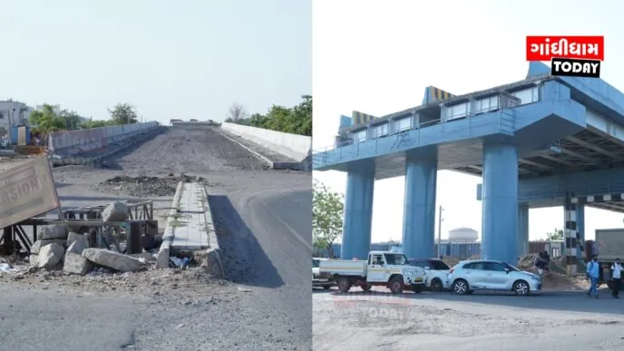 Gandhidham Rajvi Overbridge work at snail's pace, land acquisition controversy