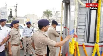 ગાંધીધામમાં નવા ટ્રાફિક પોલીસ બૂથનું ઉદ્ઘાટન
