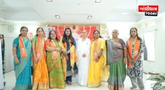 આદિપુરમાં નરેન્દ્ર મોદી વિચારો મંચ મહિલા શાખા દ્વારા સ્થાપના દિવસની ઉજવણી