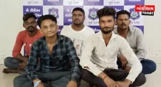 ગાંધીધામ: નવી સુંદરપુરી ધોબીઘાટ વિસ્તારમાં જુગારધામ પર પોલીસનો દરોડો, 5 આરોપી ઝડપાયા